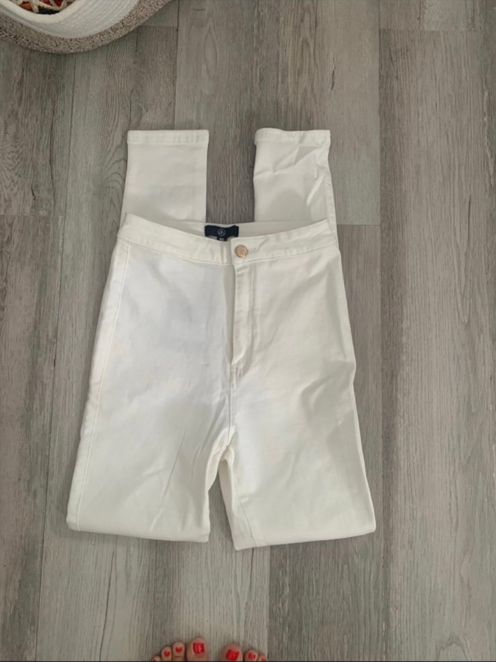 Missguided White Skinny Jeans